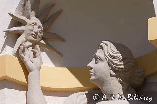Wilanów, pałac, rzeźba, kobieta i gwiazda