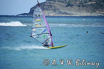 Karaiby Małe Antyle St. Barts, zatoka St. Jean windsurfing