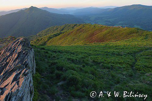 o świcie na Połoninie Wetlińskiej, Bieszczady