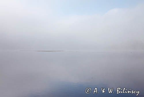 rzeka Wisła, Zespół Parków Krajobrazowych Chełmińskiego i Nadwiślańskiego, łacha rzeczna we mgle