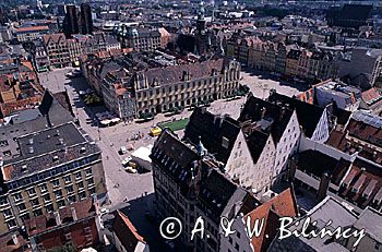 Wrocław kamienice, widok z góry