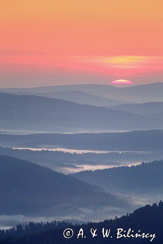 wschód słońca na Połoninie Wetlińskiej, Bieszczady