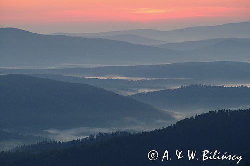 o świcie na Połoninie Wetlińskiej, Bieszczady