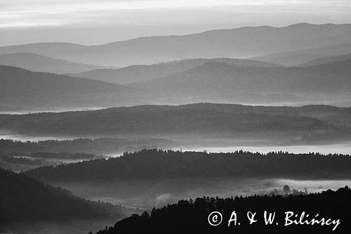 o świcie na Połoninie Wetlińskiej, Bieszczady