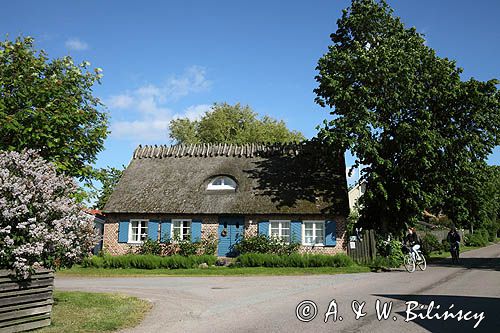 dom kryty strzechą, wyspa Ven, Hven, Szwecja