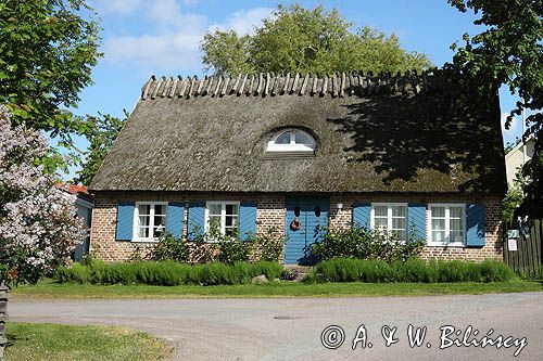 dom kryty strzechą, wyspa Ven, Hven, Szwecja