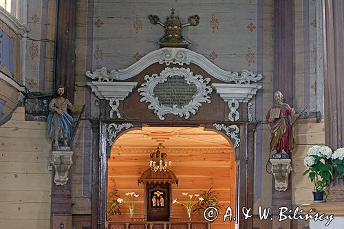 Wyszyna zabytkowy drewniany,barokowy, kościół kopułowy, z 1782 r