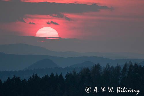 Zachód słońca, Bieszczady