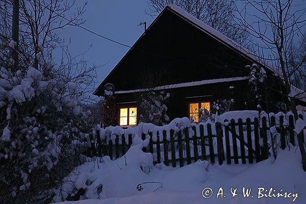 Chata nocą, Bieszczady