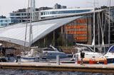 Aker Brygge Marina i Astrup Fearnley Museum of Modern Art, Oslo, Południowa Norwegia