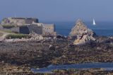 Fort Clonque, wyspa Alderney, Channel Islands, Anglia, Wyspy Normandzkie, Kanał La Manche