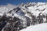 pejzaż Alp, ośrodek narciarski Breuil-Cervinia, Włochy