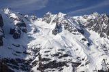 pejzaż Alp, ośrodek narciarski Courmayeur, Włochy