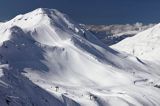 pejzaż Alp, ośrodek narciarski La Thuile, Włochy