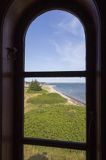 Widok z okna latarni morskiej na wyspie Bago / Baago/, Mały Bełt, Dania