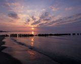 zachód słońca nad Bałtykiem