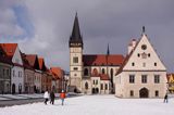 Bardiów, Bardiejów, Bardyjów, Bardejów, słow. Bardejov, niem. Bartfeld, węg. Bártfa, czes. Bardijov lub Bardějov, cyg. Bartwa, Rynek, Ratusz i kościół św. Idziego, Słowacja,