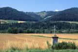 Beskid Sądecki krzyż przydrożny, pole