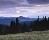 Beskid Sądecki na Obidzy widok na Małe Pieniny i Tatry