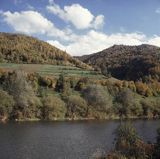 Beskid Sądecki jesień nad Dunajcem