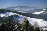 Beskid Sądecki, zima, widok znad Wierchomli Małej