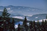 Beskid Sądecki, zima, widok znad Wierchomli Małej