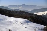 Beskid Sądecki, zima, widok znad Wierchomli Małej