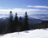 widok z Równicy, Beskid Śląski