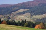 Beskid Wyspowy na prawo od szosy Mszana-Limanowa