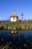 Białowieża skansen, kaplica i krzyż przydrożny