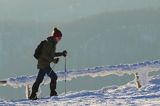 Turystka, Zima na Połoninie Wetlińskiej, Bieszczady