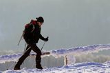 Turysta, Zima na Połoninie Wetlińskiej, Bieszczady