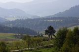 Bieszczady, panorama gór, widok znad Lutowisk