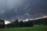 nadchodząca burza nad doliną żłobka, Bieszczady