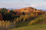 jesień na Ostrem, szczyt Kolasznia, Bieszczady