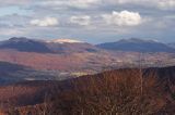 panorama z Jasła, Bieszczady, na Połonina Wetlińska i Caryńska