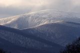 zimowe Bieszczady, widok z Tarnicy na Rawki, Bieszczady