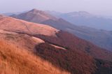 Bieszczady, panorama, Połoniny Wetlińska i Caryńska i Tarnica