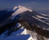 widok na połoninę Caryńską z Wetlińskiej, Bieszczady