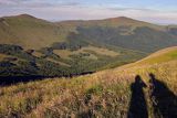 Bieszczady, widok spod Tarnicy na Halicz