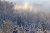 Polana Ostre, Rosochate pod Otrytem, widok z punktu widokowego na Ostrem, Bieszczady