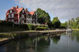 Przystań dla jachtów w Borensberg i Gota Hotel, Kanał Gota, Gotajski, Szwecja