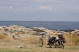 rowery na wybrzeżu w Svaneke na wyspie Bornholm, Dania