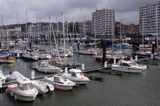 Boulogne sur Mer, Marina i miasto, Nord-Pas-de-Calais, Francja