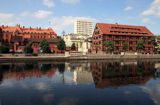 Bydgoszcz, rzeka Brda, spichlerz i budynek poczty