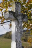 krzyż na nagrobku na cmentarzu w Bystrem, Bieszczady