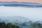 Bystre, mgły o wschodzie słońca, Bieszczady