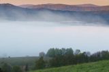 Bystre, mgły o wschodzie słońca, Bieszczady