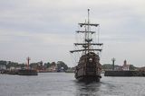 Darłówko, statek wycieczkowy, główki portu Darłowo
