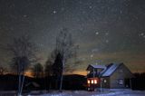 nocny pejzaż, Dolistowie, plener Bieszczady dniem i nocą, 31.01-2.02.2014